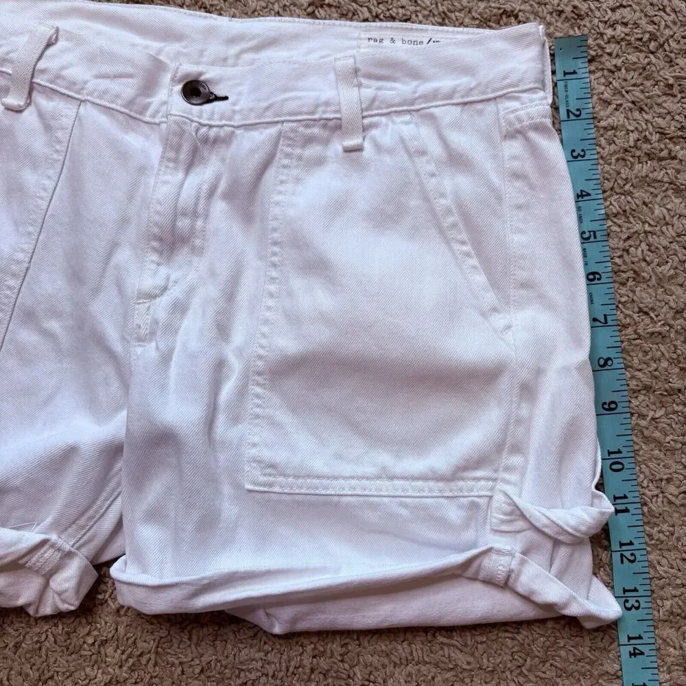Rag‎ & Bone Denim Carpenter Shorts Aged Bright White Womens Size 29 Shorties